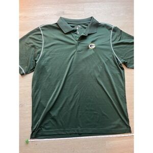 Antigua Green Bay Packers NFL Football Polo Shirt Mens XL Embroidered Sportswear